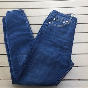 Zara High Waist Skinny Jeans in Deep Blue